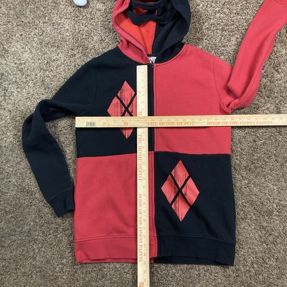 Six Flags x DC Comics Harley Quinn Cosplay Zip Up Hoodie With Mask Adult Size L - Picture 3 of 7
